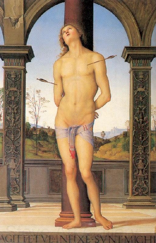 PERUGINO, Pietro Saint Sebastian Norge oil painting art